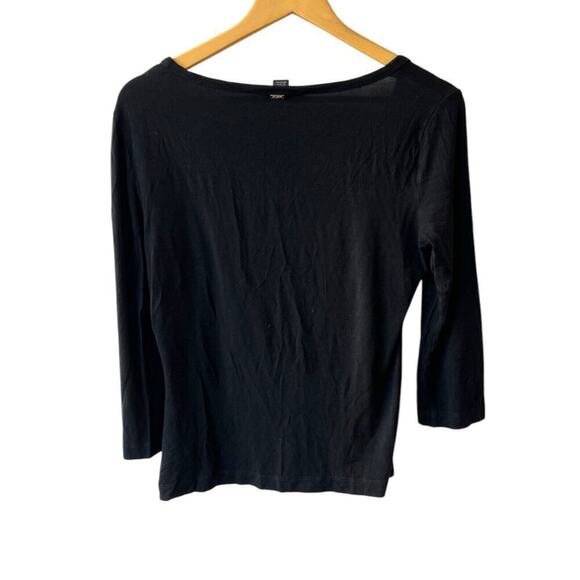 St. John Yellow Label Black Knit Sweater Size Medium Crewneck - Picture 2 of 9